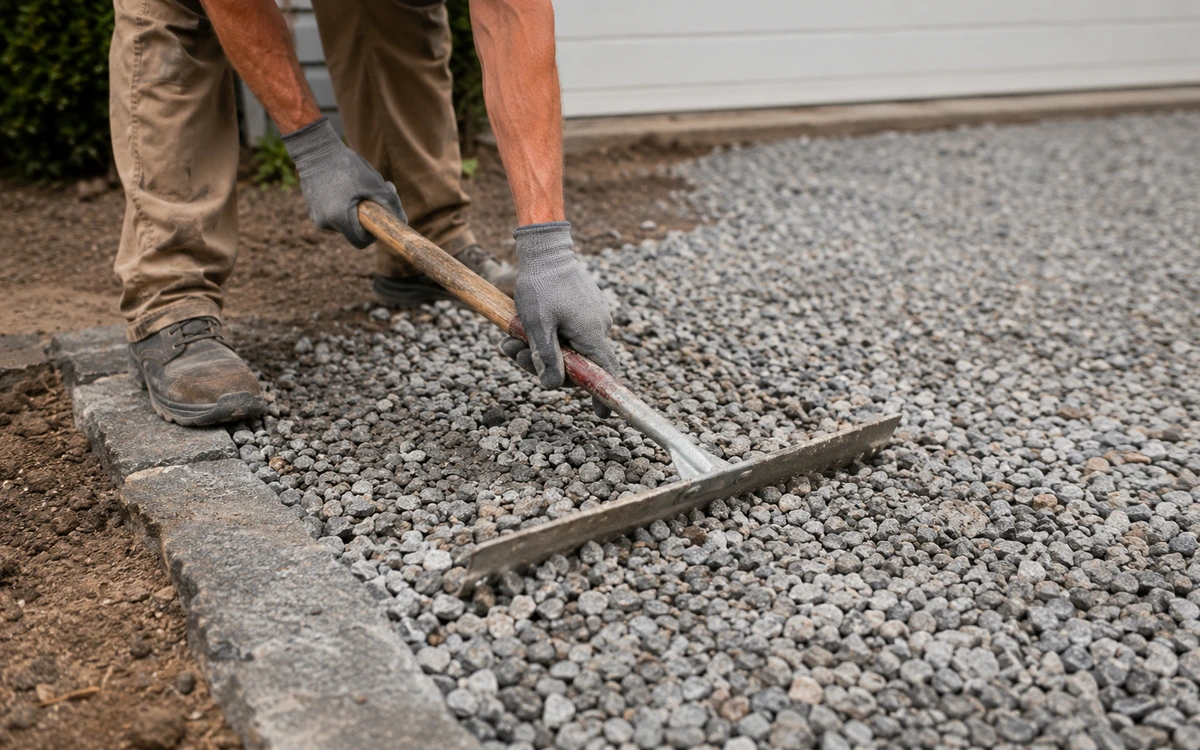 Gravel driveway installation contractor